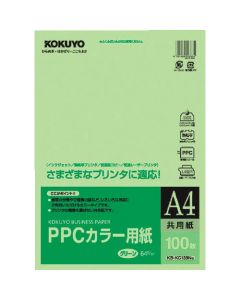 กระดาษสี PPC (กระดาษทั่วไป) A4 100 แผ่น 64g ตร.ม. สีเขียว