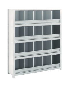 ชั้นวางของแบบแบ่งช่องชนิด KC-M หน้าสัมผัส 875 x 250 x H925 5 แถว 4 ชั้น