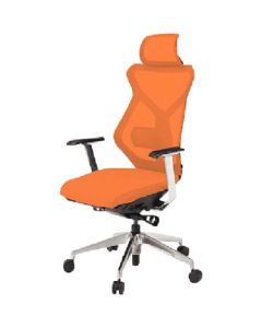 เก้าอี้ Sequa พนักพิงสูงพิเศษ สี ZT เบาะหุ้มข้อศอกรูปตัว T สีส้มอำพัน