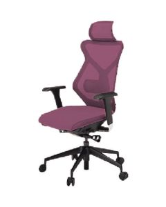 เก้าอี้ Sequa ฐานพนักสูงพิเศษ สี TT เบาะข้อศอกปรับได้ สีม่วงพลัม