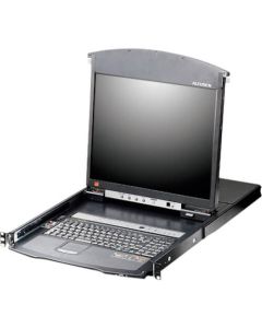 ลิ้นชัก Over IP KVM 8 พอร์ต/จอ LCD 17 นิ้ว/Cat5/สไลด์คู่/รางสั้น