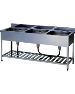Triple-basin Sinks without Back Board 1อัน