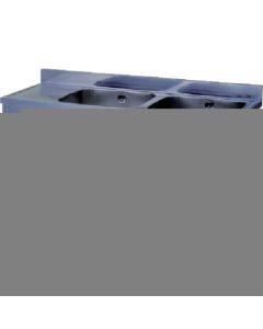 Double-basin-Sink with Drainboard without Back Board 1อัน