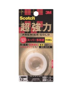 สก๊อตช์ เทปสองหน้าติดแน่นพิเศษ Premier Gold อเนกประสงค์บางพิเศษ 12มม. x 1.5ม