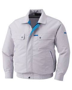 เสื้อผ้าฝ้ายผสมโพลีผสมปรับอากาศมีเป้าเสื้อกางเกงใต้วงแขน ใส่เพียง 5L. สีเงิน