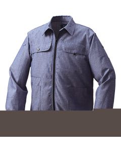 เสื้อผ้าปรับอากาศคอตตอน/โพลีผสมก้างปลา สวมเฉพาะสีกรมท่า 3L