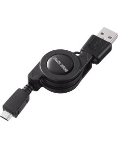 สายมือถือแบบม้วน USB 2.0 (สีดำ)