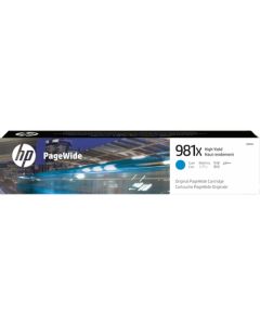 HP 981X High Yield Cyan Original PageWide Cartridge 10K