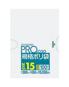 ถุงพลาสติกมาตรฐาน เบอร์ 15 (0.03 มม.)