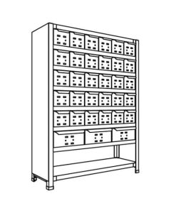 Shelving c/w Drawers 1อัน