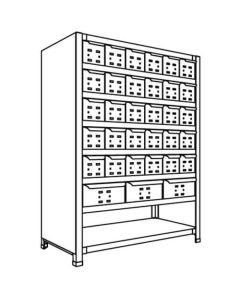 Shelving c/w Drawers 1อัน