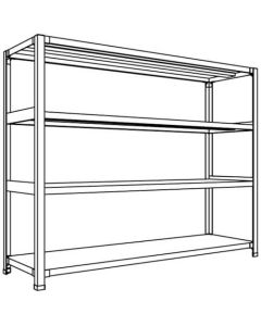 Light-Duty Open Shelving (Height : 1200mm) 1อัน