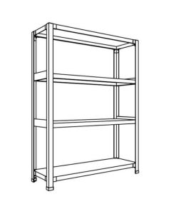 Light-Duty Open Shelving (Height : 1200mm) 1อัน