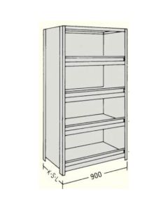 ชั้นวางสินค้าน้ำหนักเบาแบบตีหน้า W900D450H1800F5