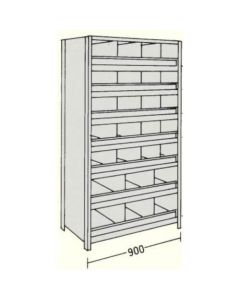 Shelving c/w Shelf Dividers & Bin Fronts 1อัน