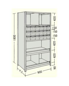 Shelving c/w Drawers 1อัน