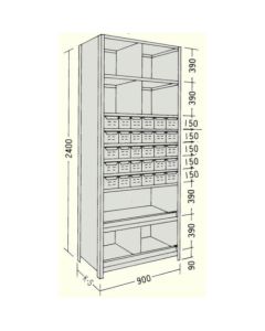 Shelving c/w Drawers 1อัน