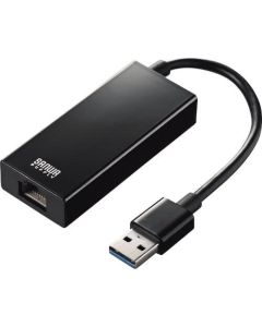 อะแดปเตอร์ USB-LAN ที่เข้ากันได้กับ Gigabit (พร้อมพอร์ตฮับ USB 3.0 1 พอร์ต) สีดำ