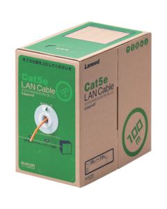 EU RoHS Directive สาย LAN CAT5E 100 ม. สีส้ม