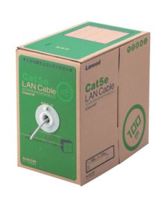 สาย LAN ตามมาตรฐาน EU RoHS CAT5E 100 ม. สีเทาอ่อน