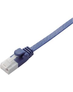 สาย LAN แบนป้องกันการหักของตะปู CAT6A 10 ม. สีน้ำเงินเมทาลิค