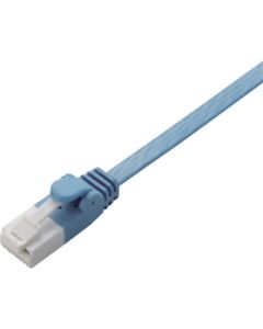 สาย LAN แบบแบนป้องกันการแตกหักของก้ามปู ตามมาตรฐาน CAT6 ยาว 10 ม. สีน้ำเงิน