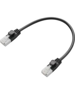สาย LAN แบบสั้น กันก้ามปูแตก CAT6 0.15 ม. สีดำ