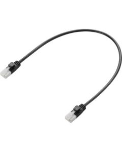 สาย LAN สั้น กันก้ามปู CAT6 0.3 ม. สีดำ