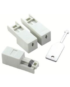 ความปลอดภัยเครือข่าย แจ็คขั้วต่อ RJ45 3 ตัวป้องกันพร้อมกุญแจ
