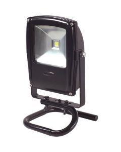 ฟลัดไลท์ LED แฟลตไลท์ 10W หลอดสี ตัวโคมสีดำ ตั้งพื้น