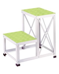 System step สตูลวางเท้าอะลูมิเนียม 500X350XH500 สีเขียว