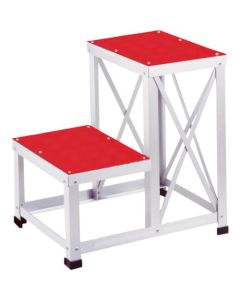 System step สตูลวางเท้าอะลูมิเนียม 500X350XH500 สีแดง