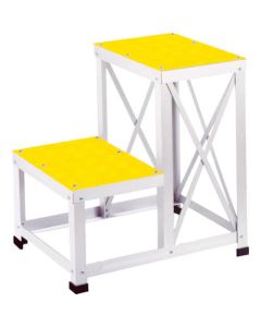 สตูลวางเท้าอลูมิเนียม 500X350XH500 สีเหลือง