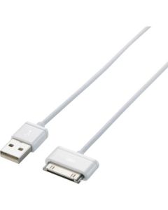 Dock(30pin)Cable/USB A - Dock/Mfi certified/0.5m/White 1เส้น