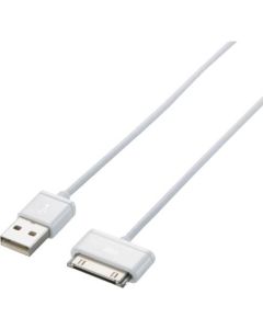 สายชาร์จ/ถ่ายโอนข้อมูลที่ใช้ร่วมกันได้กับขั้วต่อ DOCK ยาว 1.0 ม. สีขาว