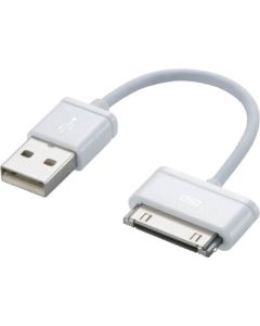 Dock(30pin)Cable/USB A - Dock/Mfi certified/0.1m/White 1อัน