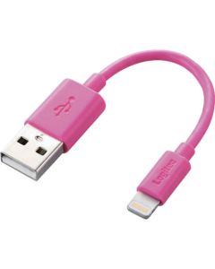 สาย USB ที่รองรับขั้วต่อ Lightning ยาว 0.1 ม. สีชมพู
