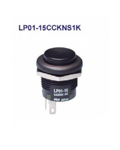 สวิตช์ปุ่มกดรายละเอียดต่ำ ปุ่ม LP สีดำขั้วเดียว ON-(ON)