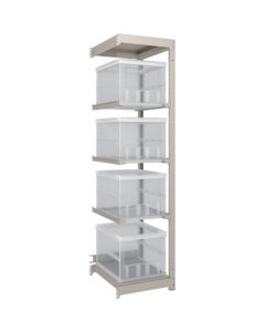 M1.5 type Medium/Light-Duty Boltless Shelving(Weight Capacity:150kg per shelf) with Foldable Container