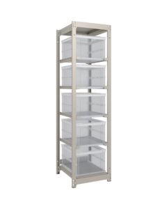 M1.5 type Medium/Light-Duty Boltless Shelving(Weight Capacity:150kg per shelf) with Foldable Container