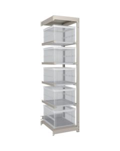 M1.5 type Medium/Light-Duty Boltless Shelving(Weight Capacity:150kg per shelf) with Foldable Container