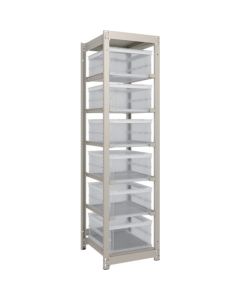 M1.5 type Medium/Light-Duty Boltless Shelving(Weight Capacity:150kg per shelf) with Foldable Container