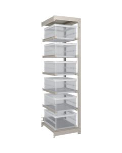 M1.5 type Medium/Light-Duty Boltless Shelving(Weight Capacity:150kg per shelf) with Foldable Container