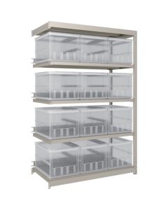 M1.5 type Medium/Light-Duty Boltless Shelving(Weight Capacity:150kg per shelf) with Foldable Container