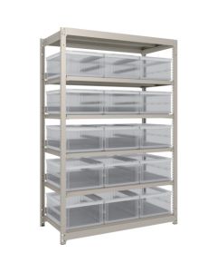 M1.5 type Medium/Light-Duty Boltless Shelving(Weight Capacity:150kg per shelf) with Foldable Container
