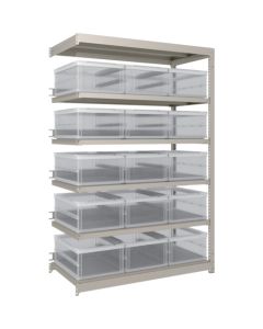M1.5 type Medium/Light-Duty Boltless Shelving(Weight Capacity:150kg per shelf) with Foldable Container
