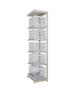 M1.5 type Medium/Light-Duty Boltless Shelving(Weight Capacity:150kg per shelf) with Foldable Container