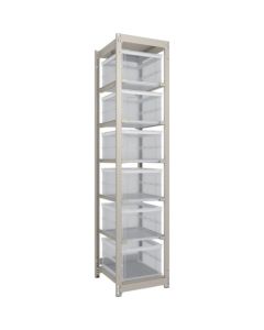 M1.5 type Medium/Light-Duty Boltless Shelving(Weight Capacity:150kg per shelf) with Foldable Container