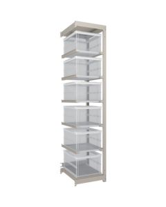 M1.5 type Medium/Light-Duty Boltless Shelving(Weight Capacity:150kg per shelf) with Foldable Container