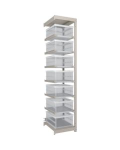 M1.5 type Medium/Light-Duty Boltless Shelving(Weight Capacity:150kg per shelf) with Foldable Container